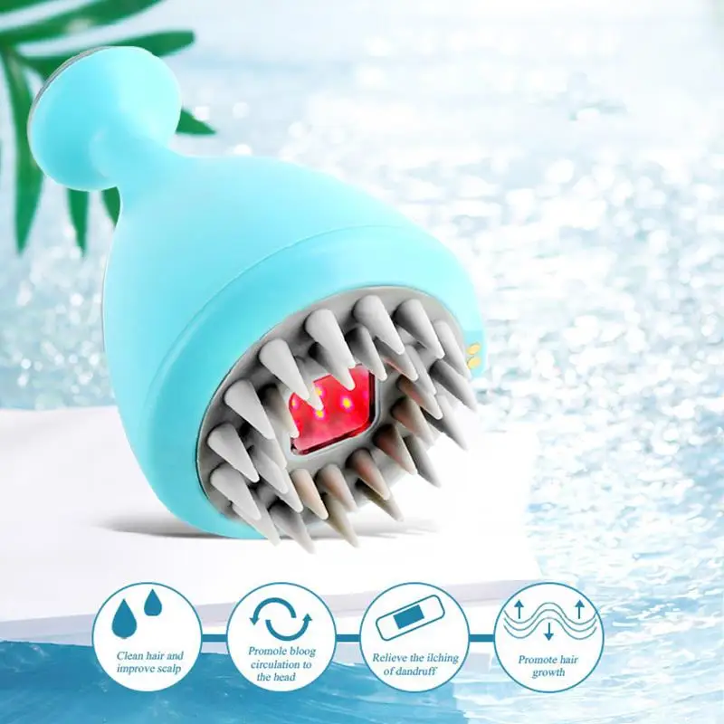 

Head Massager LED Shampoo Brush Ultrasonic Scalp Care Massager Deep Cleaning Scalp Electric Household Portable