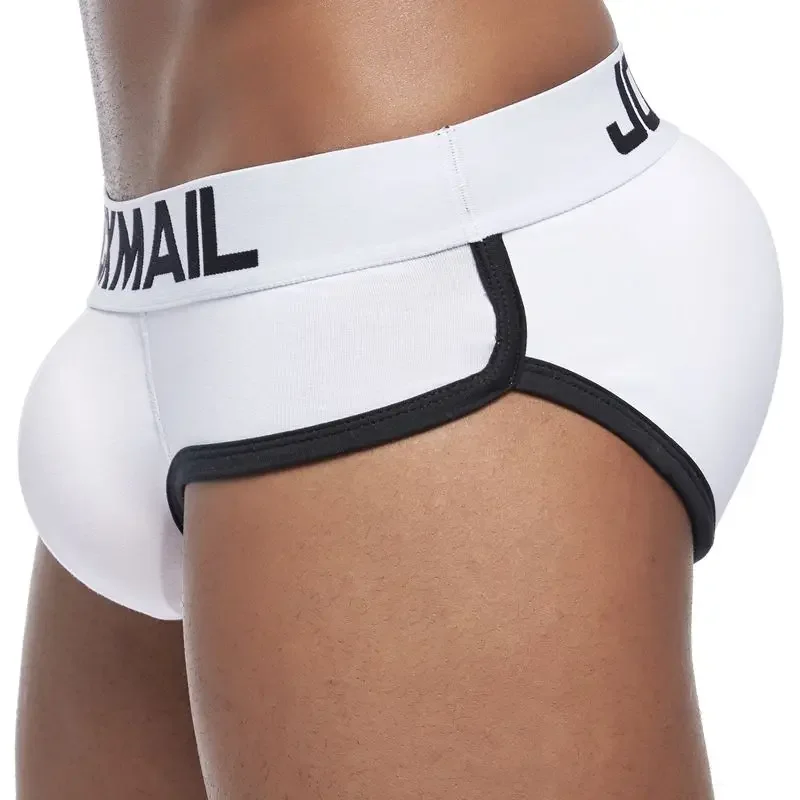 JOCKMAIL Brand Enhancing Mens Underwear Briefs Sexy Bulge Gay Penis pad Front + Back Magic buttocks Double Removable Push Up Cup