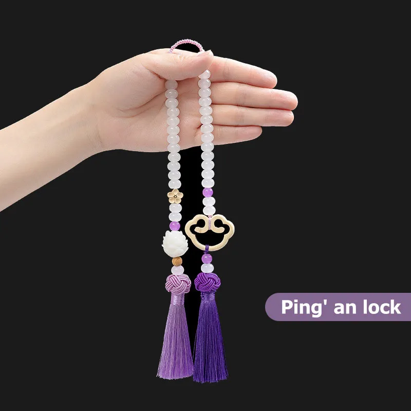 

Buddha Bodhi car pendant high-end safe car accessories car lotus rearview mirror pendant Chinese wind supplies.