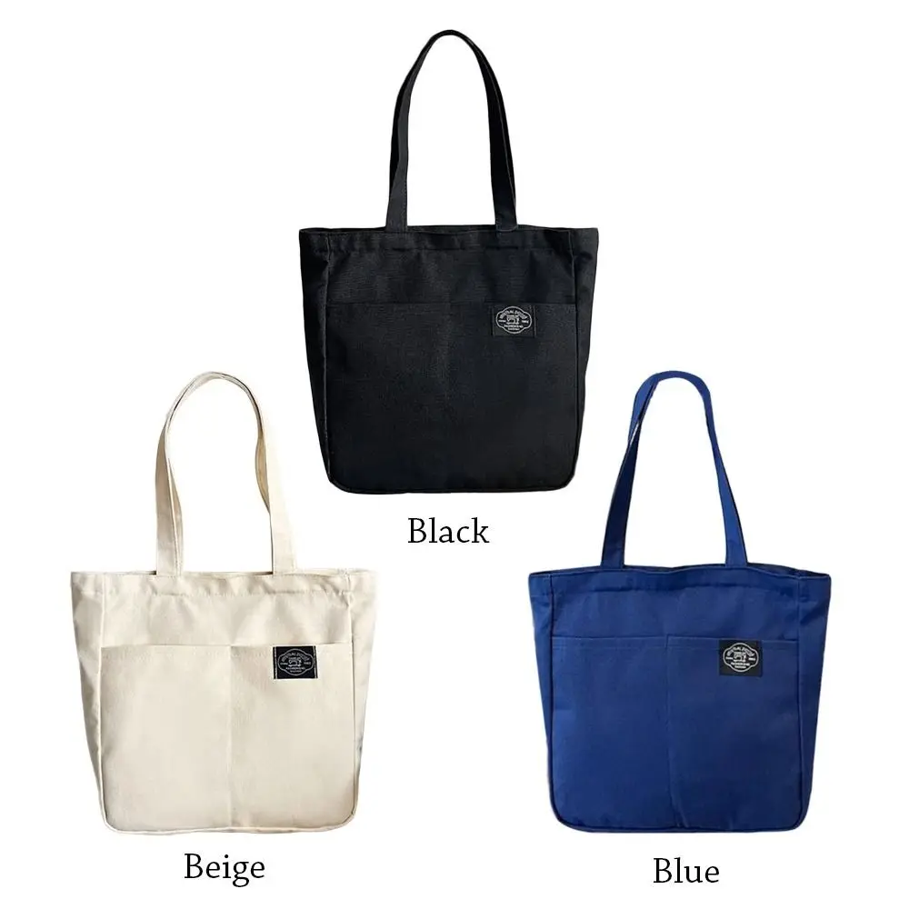 Sac fourre-tout en toile solide pour femme, sac à main décontracté pour femme, sac à main initié, grande capacité, coton, réutilisable, sac à provisions, sac de plage, designer, document