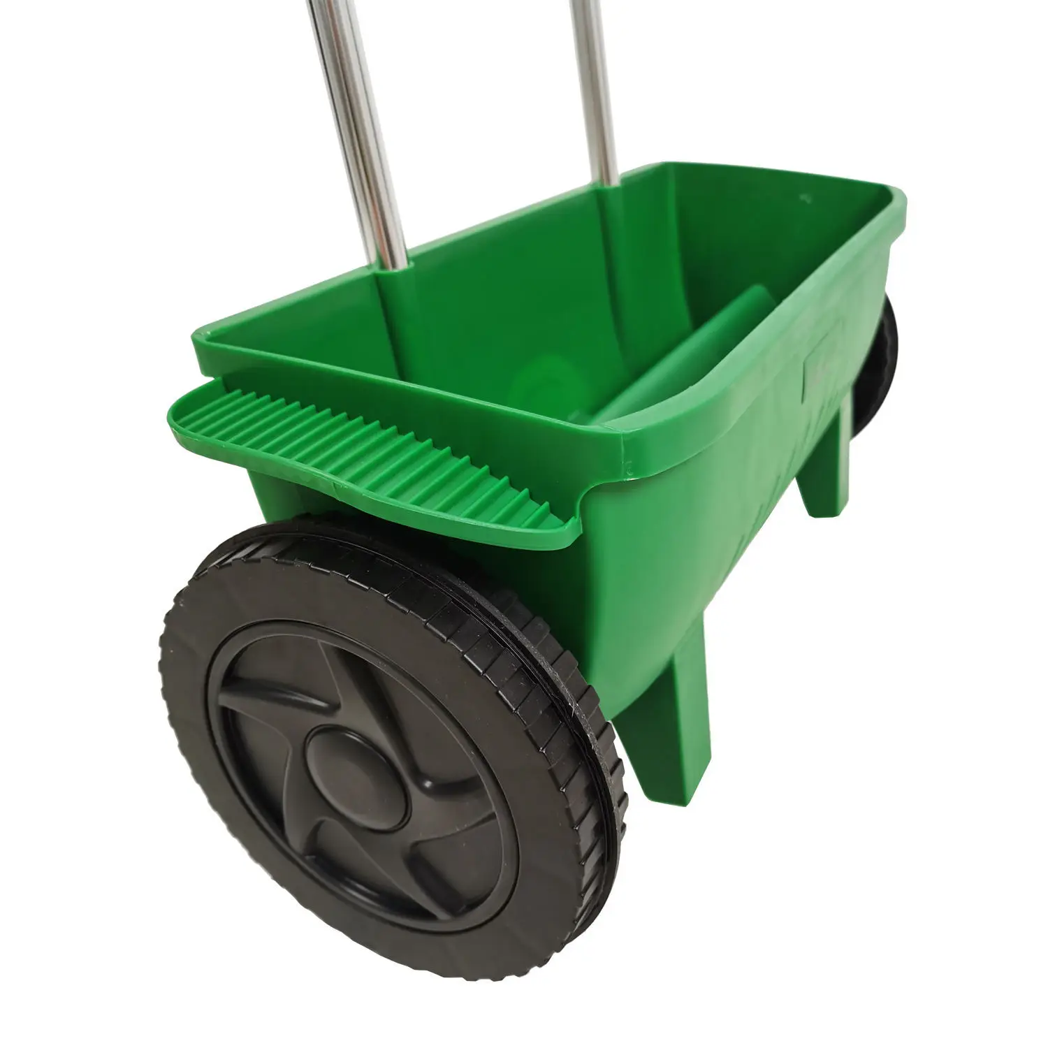 3 in 1 Adjustable Outlet Push Spreader 12L Plastic Seeder Fertilizer Salt Spreader for Garden Lawn
