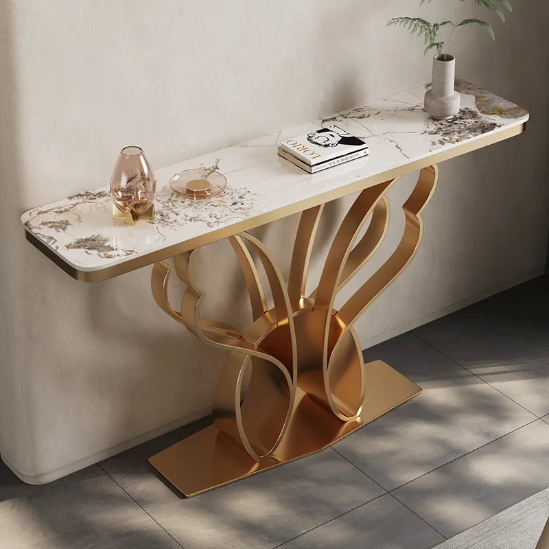 

Italian Light Luxury Rock Slab Entrance Table, Living Room Entrance Table, Modern Simple Entrance Entrance Corridor