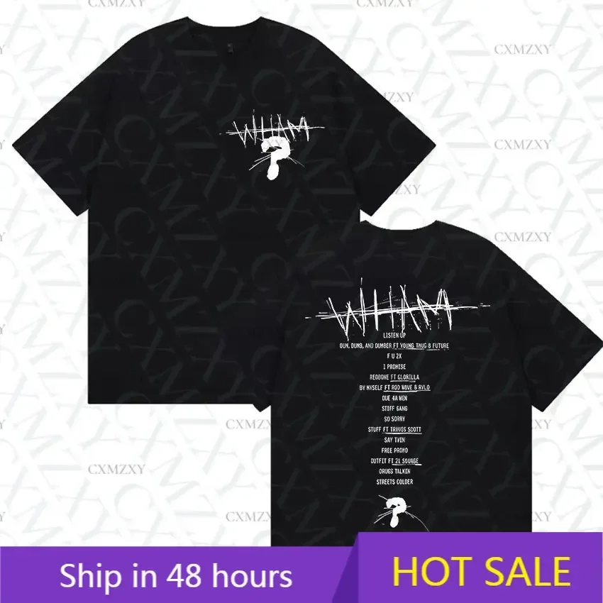 

Rapper Lil Baby Wham World Tour Print T Shirts Men Women High Quality Fashion Cotton T-shirt Retro Hip Hop Oversized Tshirt