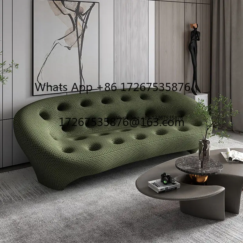 

Shell special-shaped curved fabric sofa Italian minimalist modern small apartment freehand space home