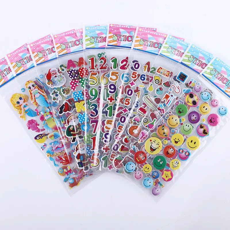 Kids Stickers 40 20 Different Sheets 3D Puffy Bulk Stickers for Girl Boy Birthday Gift Scrapbooking Teachers Animals Cartoon