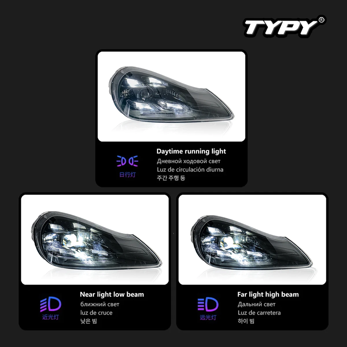 Car Head Lights For 2007-2010 Porsche Cayenne 957 Headlight LED Laser Matrix Front Lamp DRL Auto Accessories Plug Play - view 3