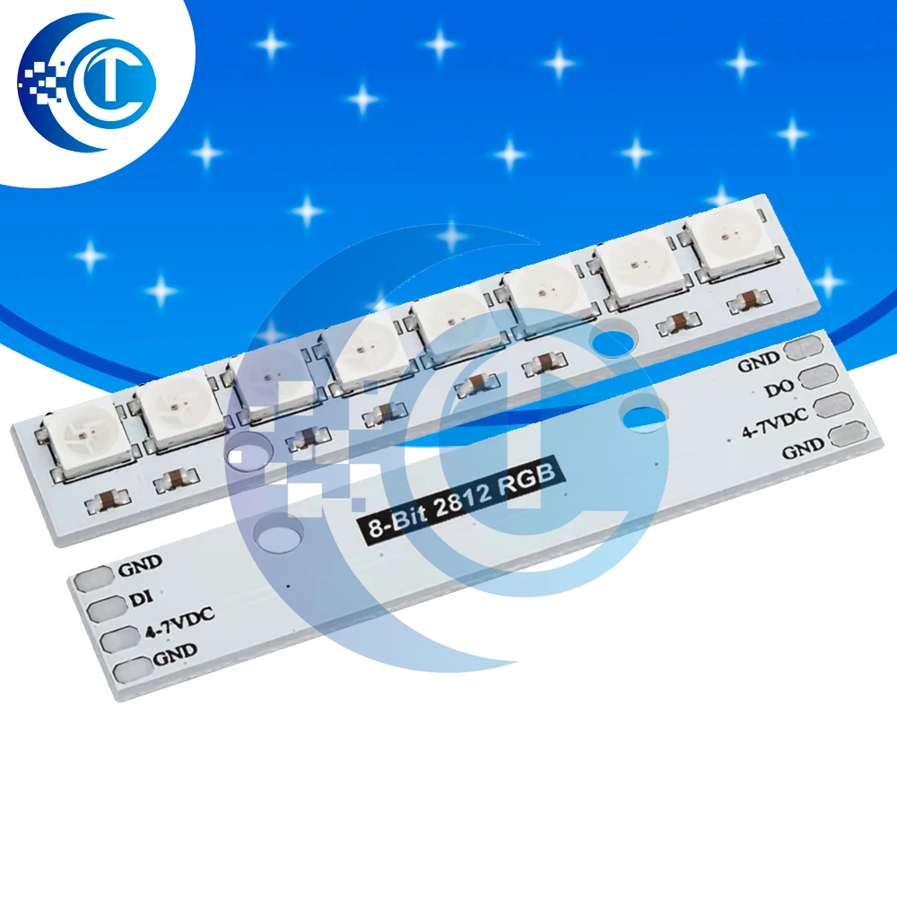 WS2812 5050 RGB LED Stick 8-Channel Full-Color Driver Board DIY Module 1PCS