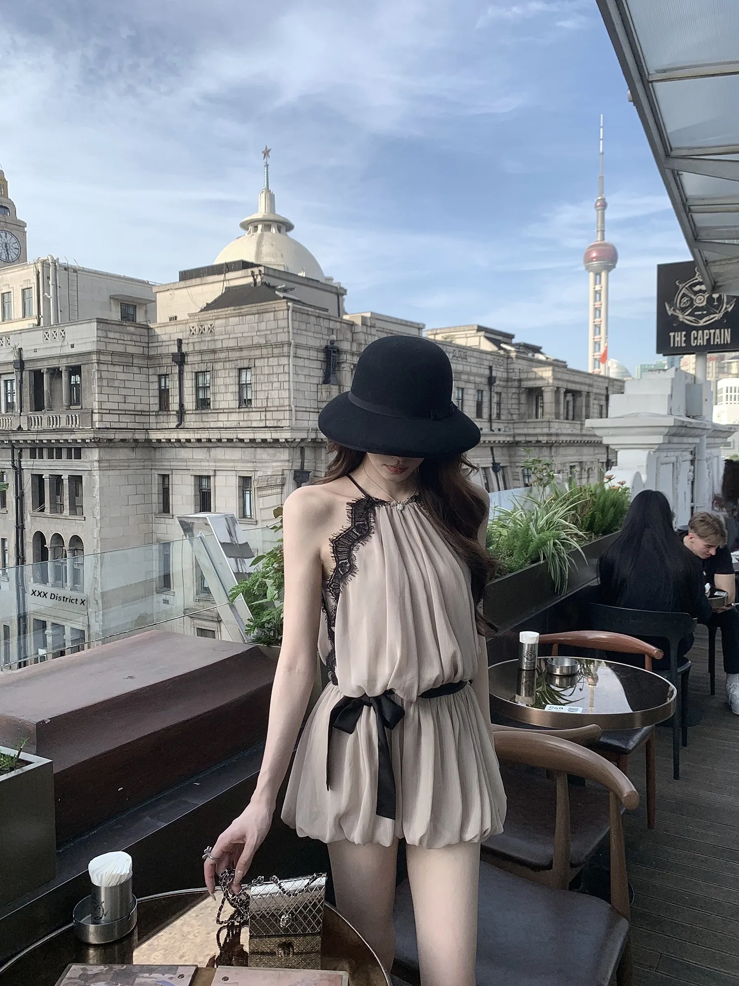 

Kubiliv Romantic Aosphere Knot Ne Lace Splicing Waist Inward ort Skirt Dr Korean Sle Polyester Fiber Summer Dr