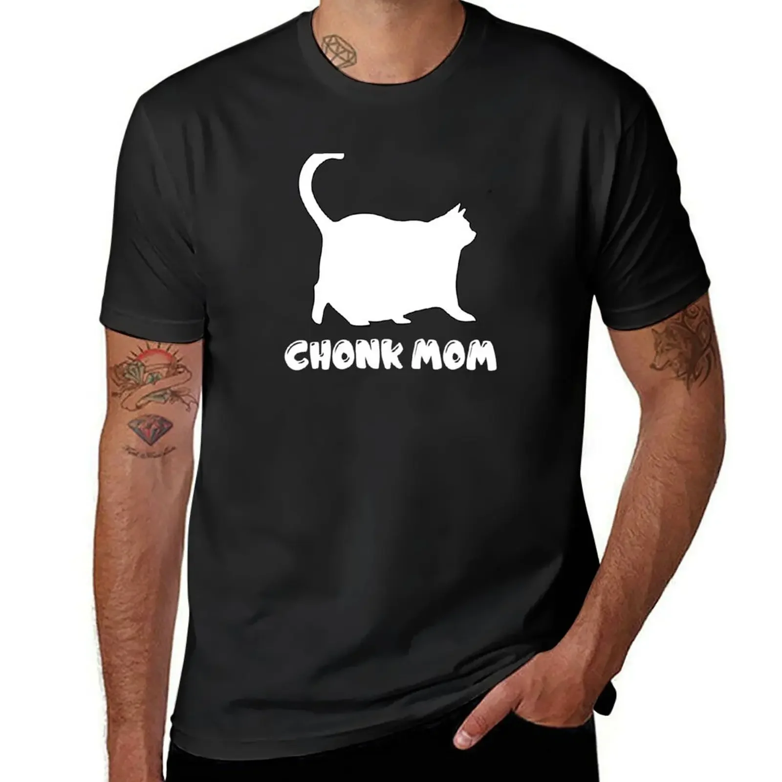 White Cat Chonk Mom 2020 Funny Gift T-Shirt boys whites plain heavyweights t shirts for men