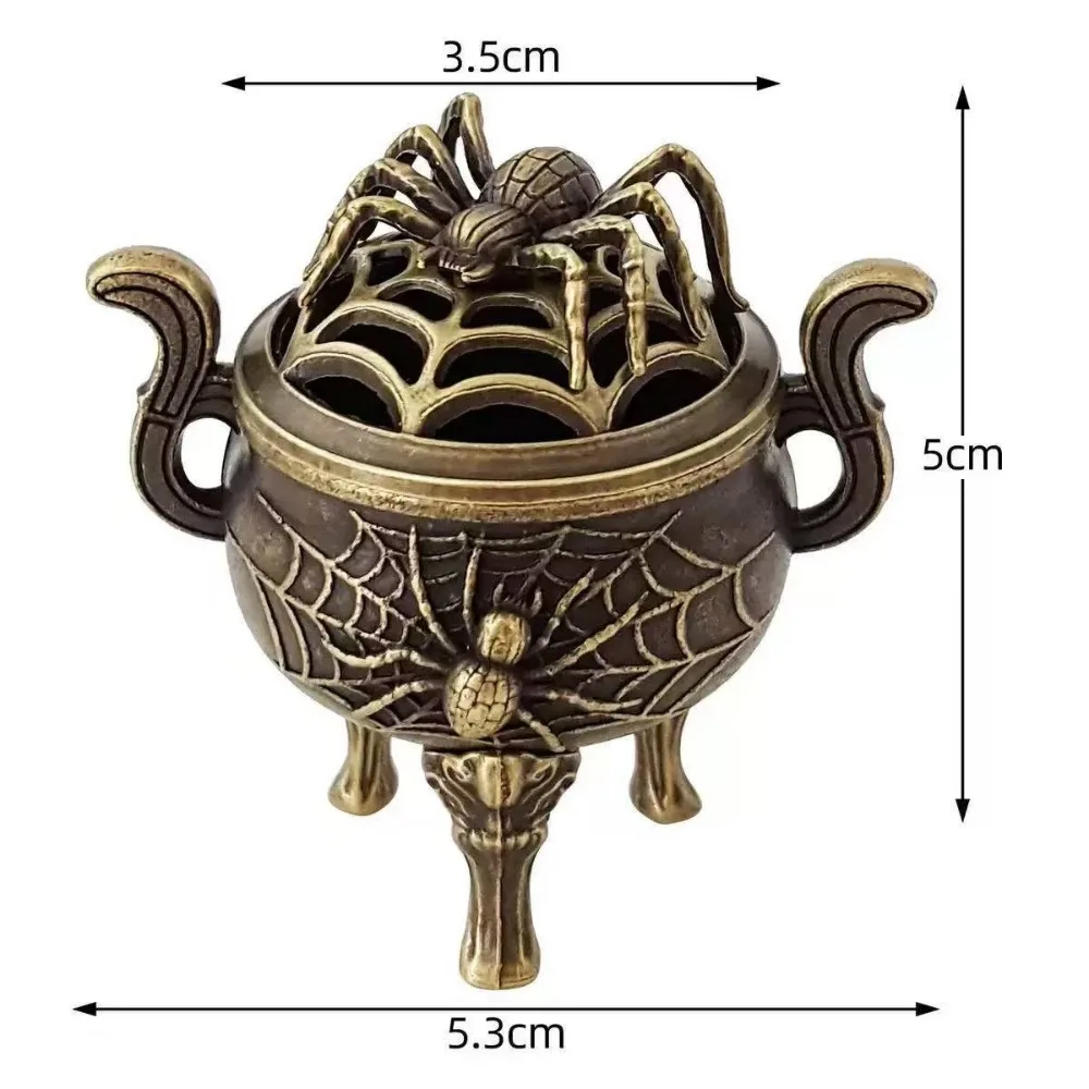

Vintage Alloy Sandalwood Incense Burner Elephant Lucky Hollow Out Lotus Incense Censer Year of the Horse Mini Three Legged Stove