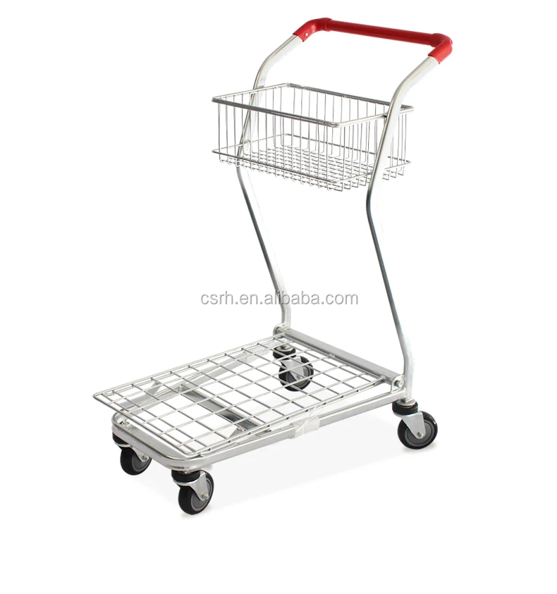 RH-SDB06 720 * 440 * 970 مم عربة تسوق ذات طبقات مزدوجة لمتجر الفاكهة #5