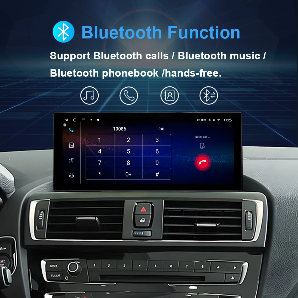Rádio do carro de android 14 para bmw série 1/2 f20 f21 f22 f23 2013 - 2018 tela de toque reprodutor de vídeo multimídia navegação gps estéreo