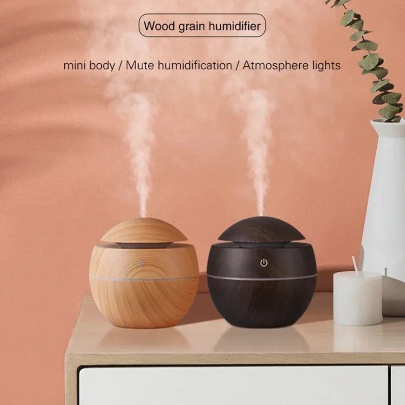 USB Ultraschall Kühlen Nebel Sprayer Ätherisches Öl Duft Mini Hause Holzmaserung Luftbefeuchter Elektrische Luft Aroma Diffusor Purifie