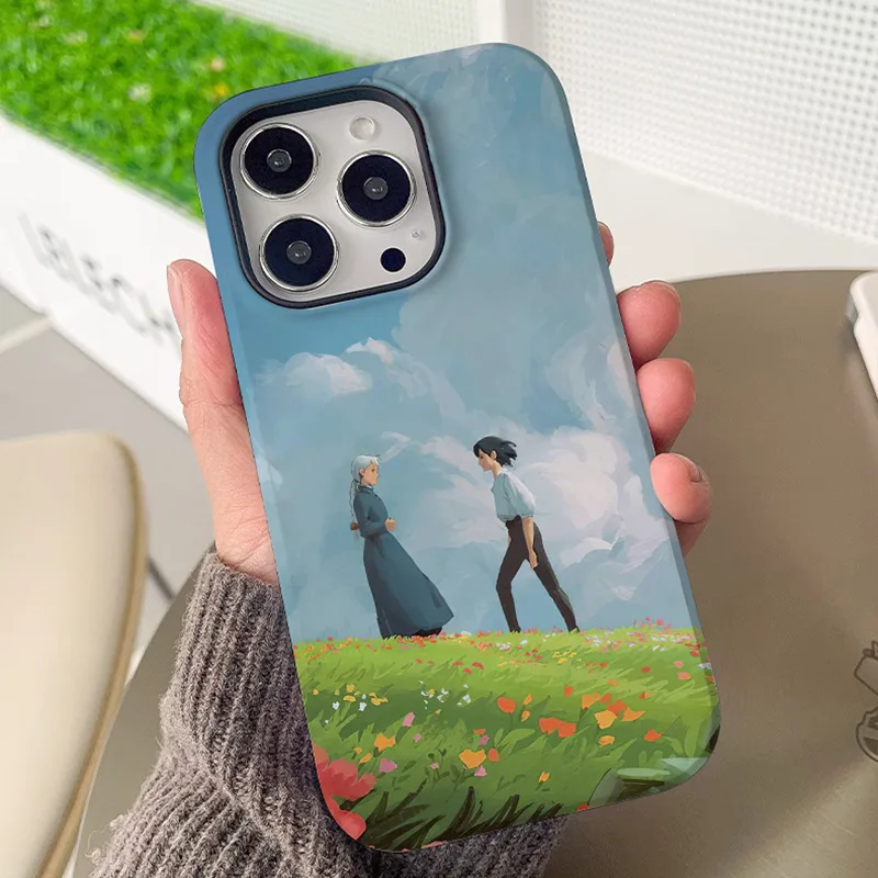 

4 шт. Чехол для телефона два в одном для iPhone, крышка с цветной печатью, материал корпуса, для iPhone 12 11 Pro 11 12 14 13 Pro Max