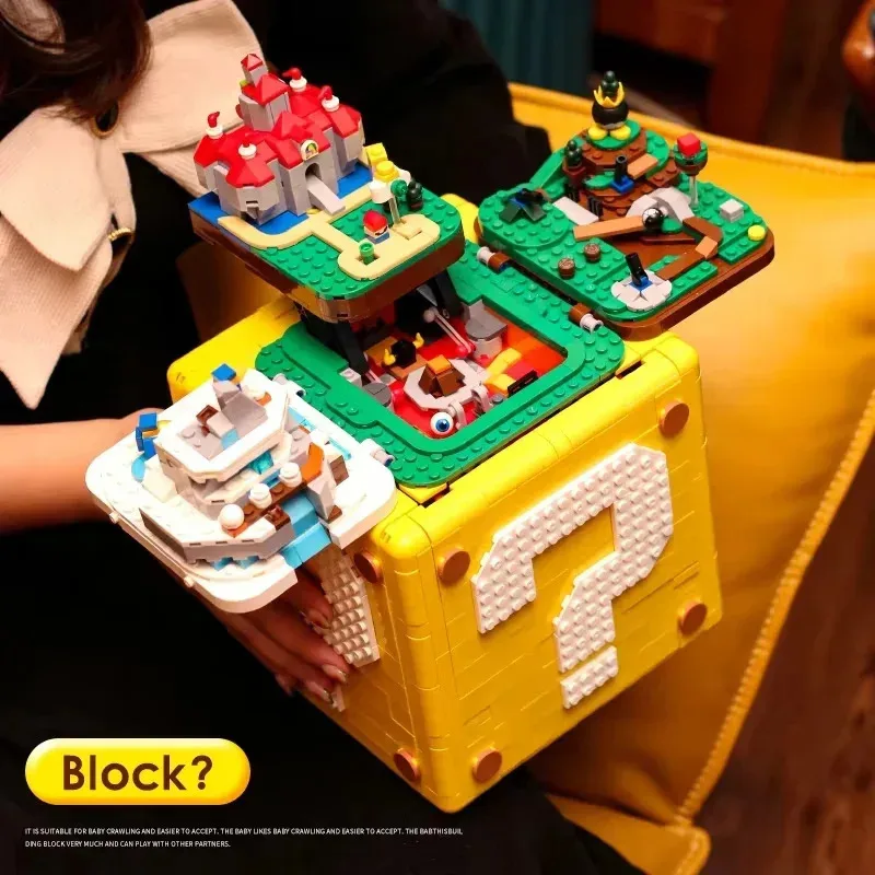 

You Super Bros. Marioed series building blocks 64 question mark blocks MOC game holiday gift for children assembly toys