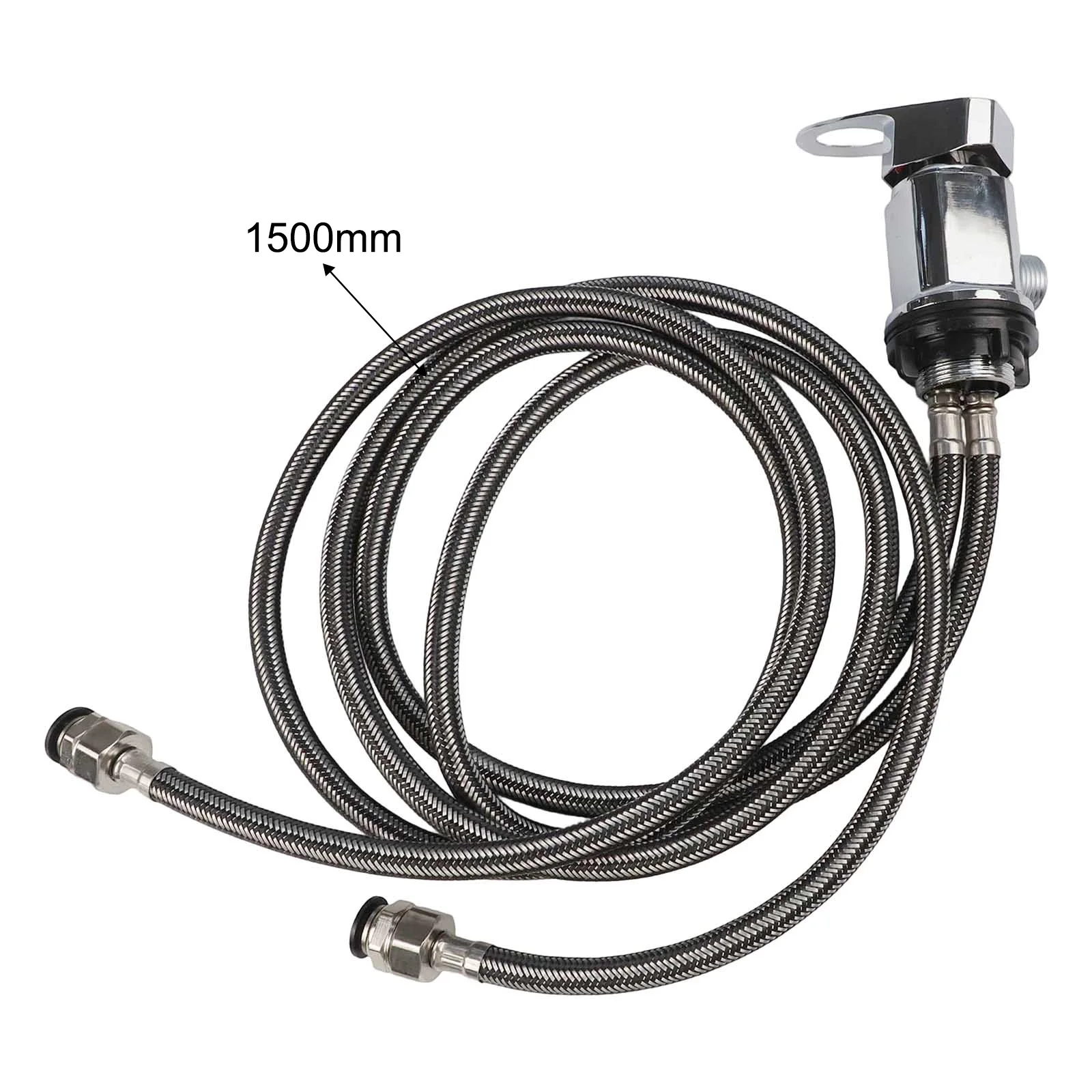 Robust Zinc Alloy and Stainless Steel Shower Mixer Tap 1500mm Length for RVs Perfect for Showering and Daily Hygiene Tasks