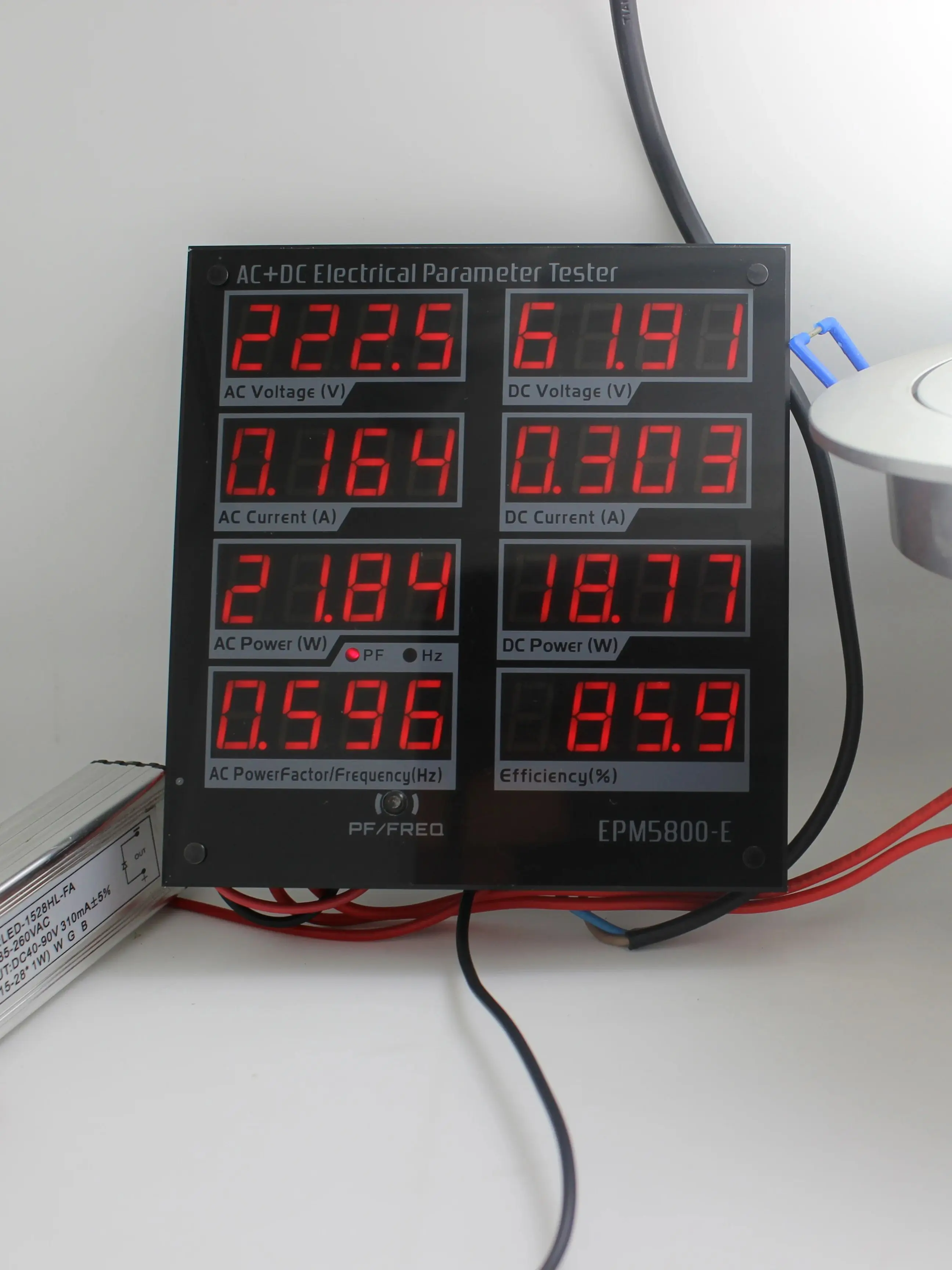 ZHURUI EPM5800-E voltmeter power meter/ampmeter/Electrical  tester/ test Power Supply Driver efficiency/AC 220v/DC300v/10A
