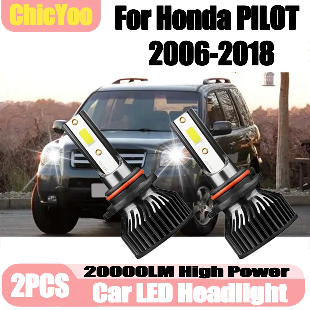 

2PCS 9005 High Beam LED Headlights 20000LM High Power Plug And Play 6000K White Front Headlights 12V For Honda PILOT 2006-2018