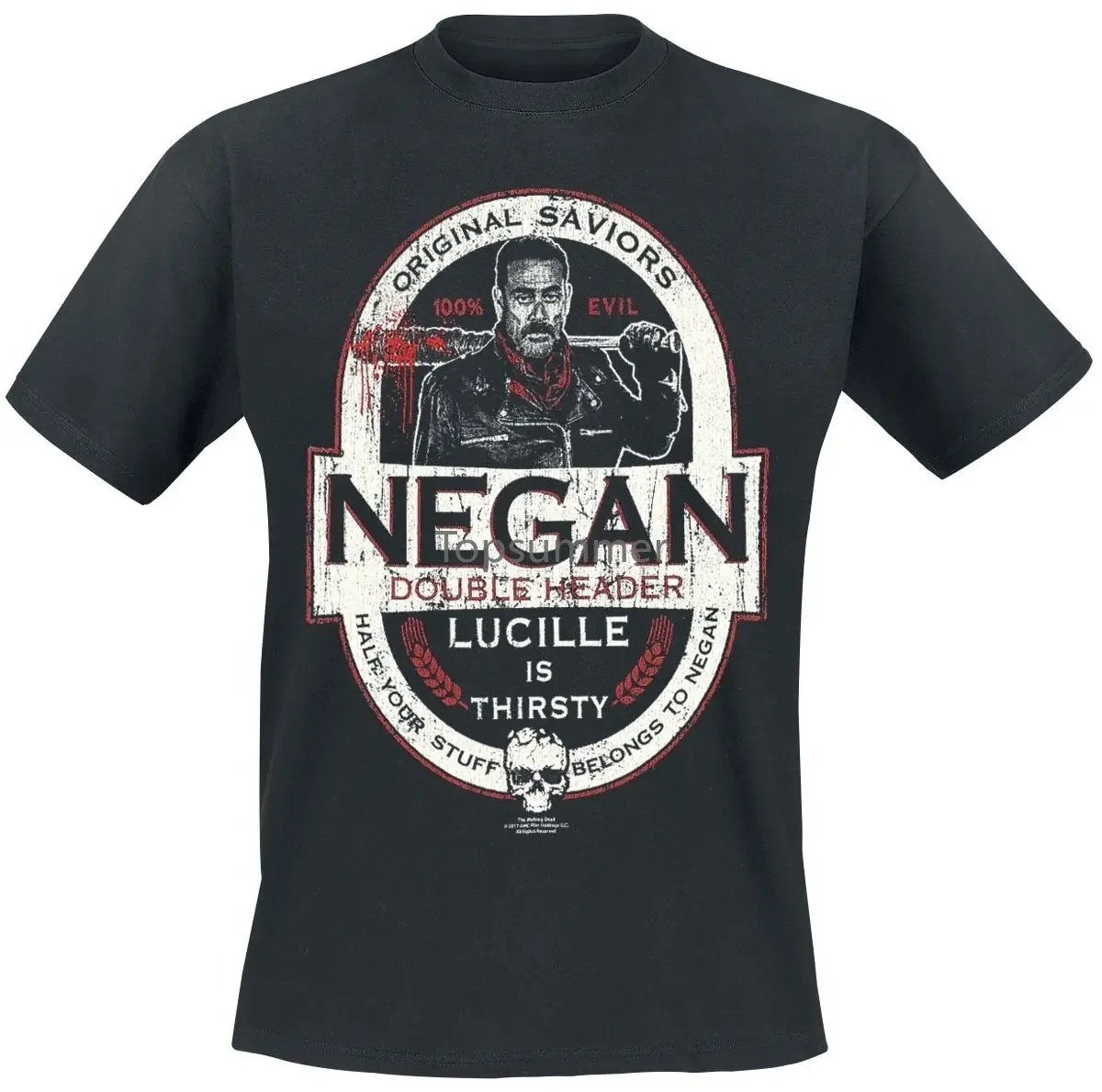 T-shirt Negan pour hommes et femmes, nouveauté, humoristique, double-tête, The Walking Frequency