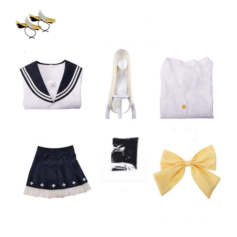 Spel Blauw Archief Ajitani Hifumi Cosplay Vrouwen Jk Uniform Outfit Ajitani Cos Pruik Halloween Kostuum Sets