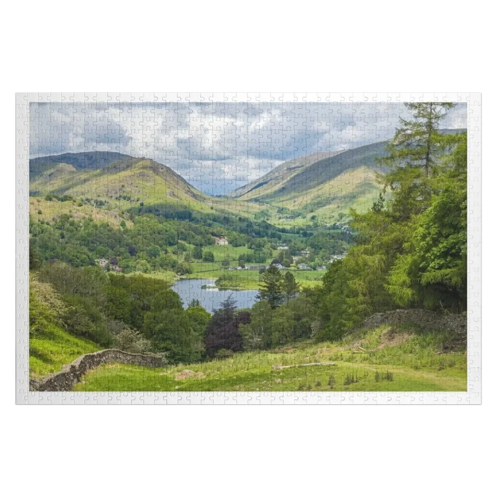 A beautiful view of Dunmail Raise near Grasmere in the Lake District National Park in Cumbria Jigsaw Puzzle