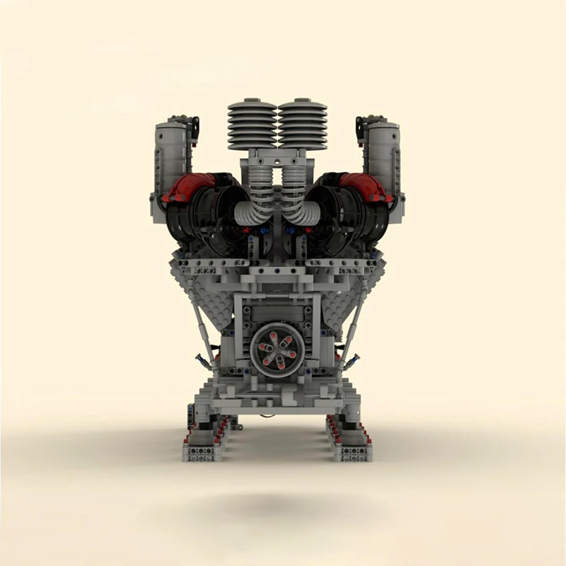 4777pcs MOC V16 Diesel Engine Technical Model Building Blocks Christmas Gifts Assemble Education 3D Creative Idea Brick Craft