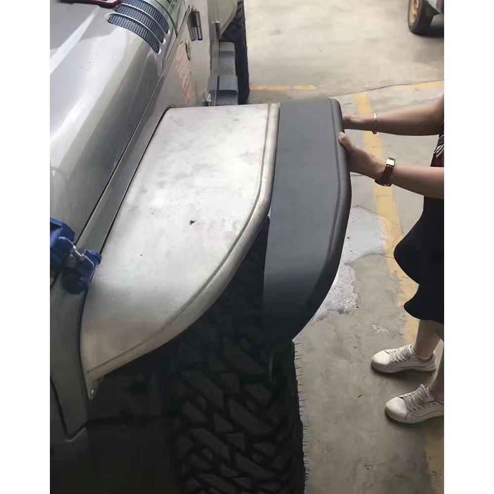 

Black Aluminum Alloy Wider Fender Flares Mud Guards 4pcs Front Rear for wrangler JK 2007-2017 J067-2