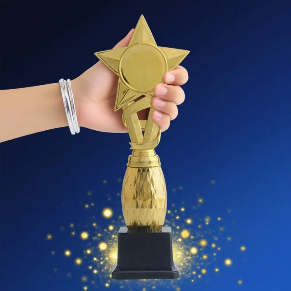 20/24.5/28.5cm Trophy Fidget Plastic Trophy Pentagram Star Bulk Trophies Durable Material Creative Design Party Supplies