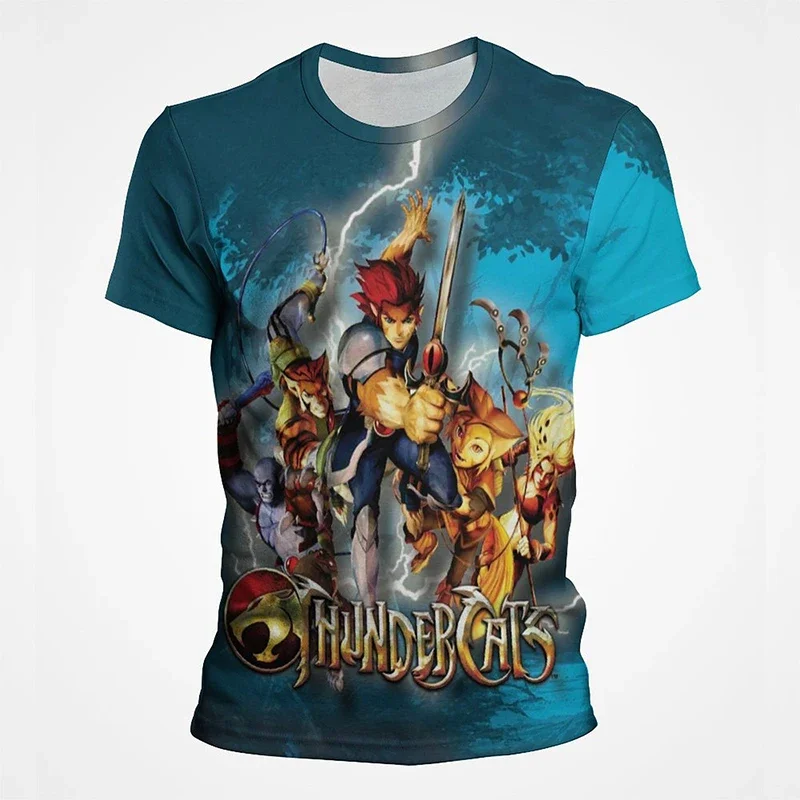 Hot Selling Thundercats 3D Print T-Shirts  Men Women Casual Streetwear Fashion Plus Size Kids Tees Tops Cartoon Loose Clothing