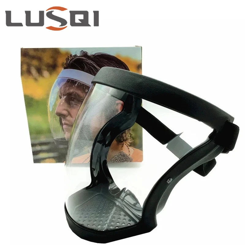 

LUSQI Противотуманная пылезащитная маска от брызг Охрана труда Сварочные очки Рабочая маска HD Прозрачный ПК Спортивный защитный чехол