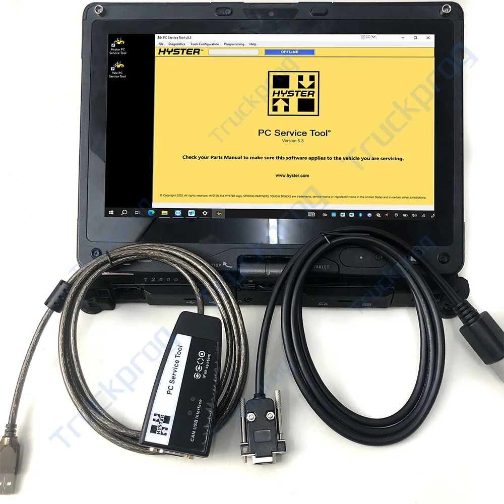 

Forklift Hyster yale Diagnosis Ifak CAN USB Interface for HYSTER PC Service Tool hyster automatic diagnostic tool Getac laptop