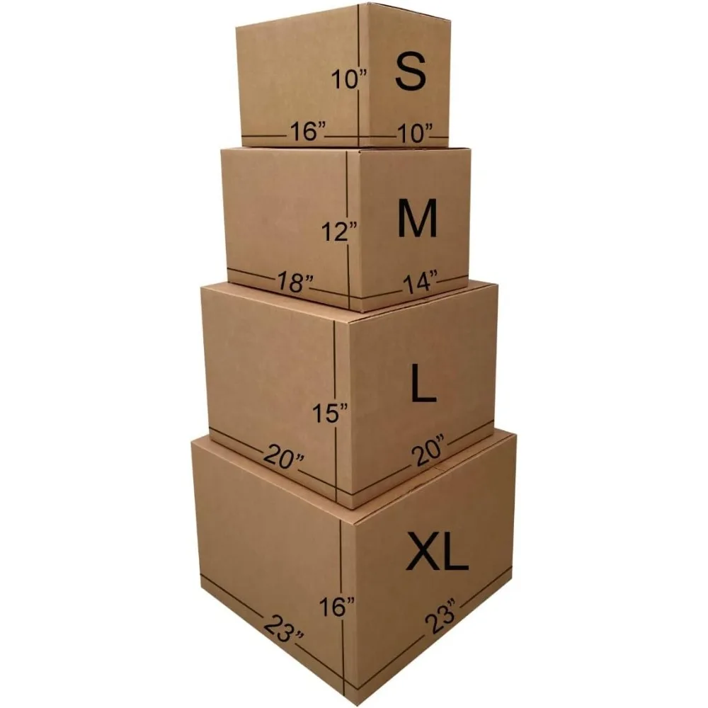 Комплект из 5 ящиков для перемещения в спальне: 58 прочных коробок и основные упаковочные материалы для эффективного перемещения