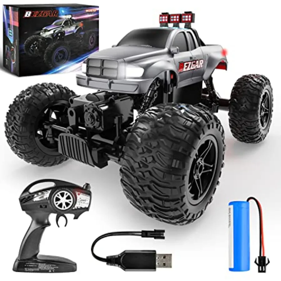 

Remote Control Monster Trucks for Boys Age 4-7 - 1:14 All Terrain Rc Truck for with Rechargeable Battery 2.4GHz Remote Control