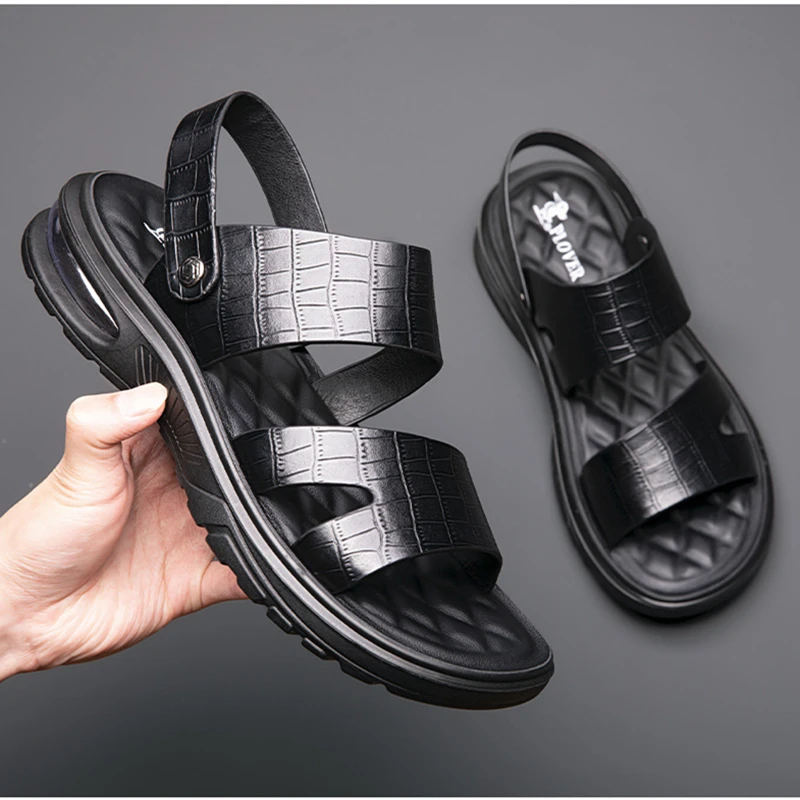 

Men Beach Sandals Rubber Sandals Designer Shoes Men Summer Shoes Leather Sandals Men Slide Slipper Chaussure Homme Buty Meskie