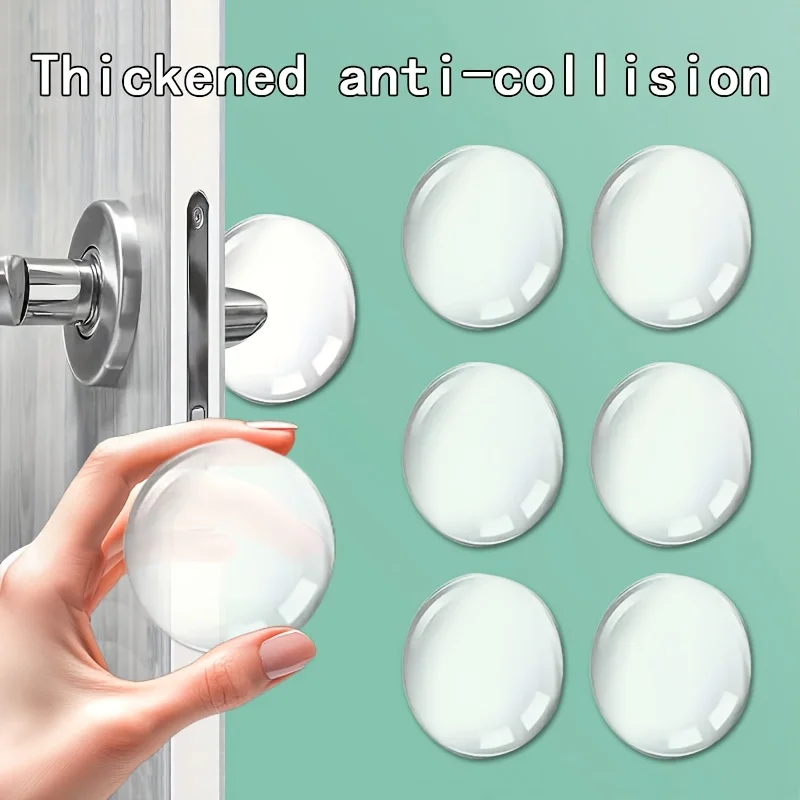 

3/6 шт. прозрачный самоклеящийся дверной бампер, прозрачный, амортизирующий и шумопоглощающий, настенный, с мягкой подкладкой