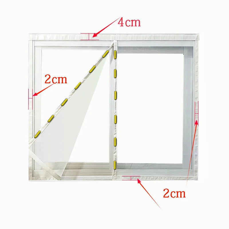 Summer magnetic suction screen window,self installing mosquito proof mesh,self-adhesive curtain, simple invisible screen curtain