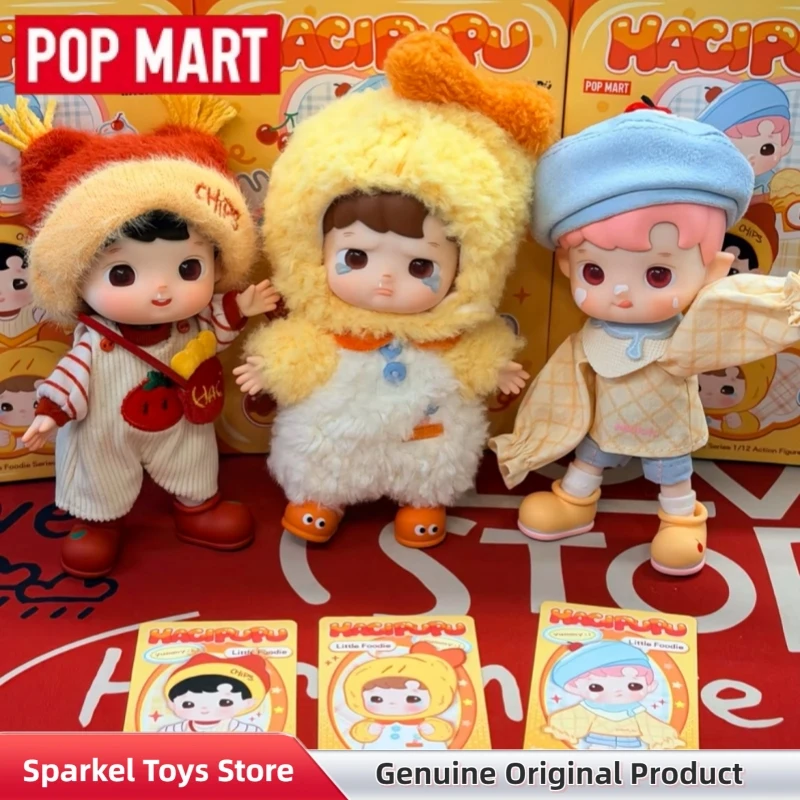 

POPMART Hacipupu Little Foodie Series 1/12 Action Figure Plush Blind Box Collectible Fashion Toys Figurine Cute Dolls Gifts