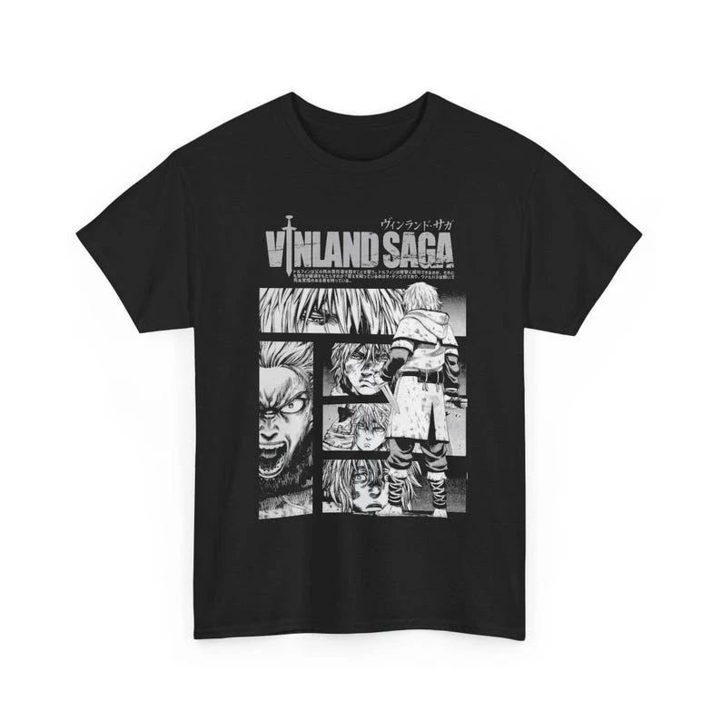 Summer Hot Sale Japanese Anime Vinland Saga T Shirt Unisex Vintage Hip Hop Streetwear Top Y2K Gothic Cotton Oversized T-shirts