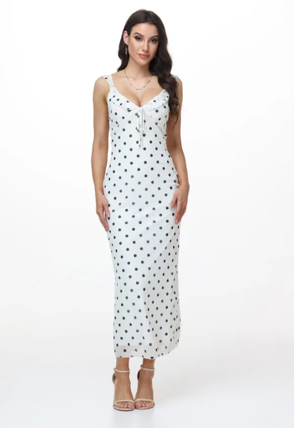 Summer Flower Printed Women's Sexy Low-cut Sleeveless Backless Slim Sling Ruffles Dresses 2026 Beach Vacation Lady Vestidos - Image 6