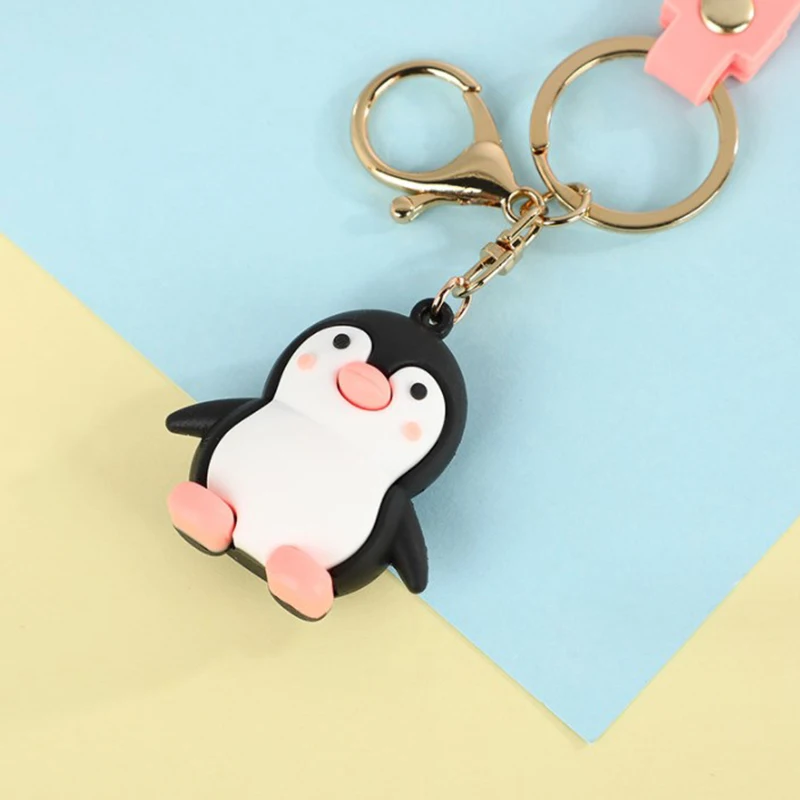 1PC Kawaii Key Chain Penguin Anime Keychain Female Cute Doll Car Key Ring Bag Pendant Phone Charm Couple Gift For Women