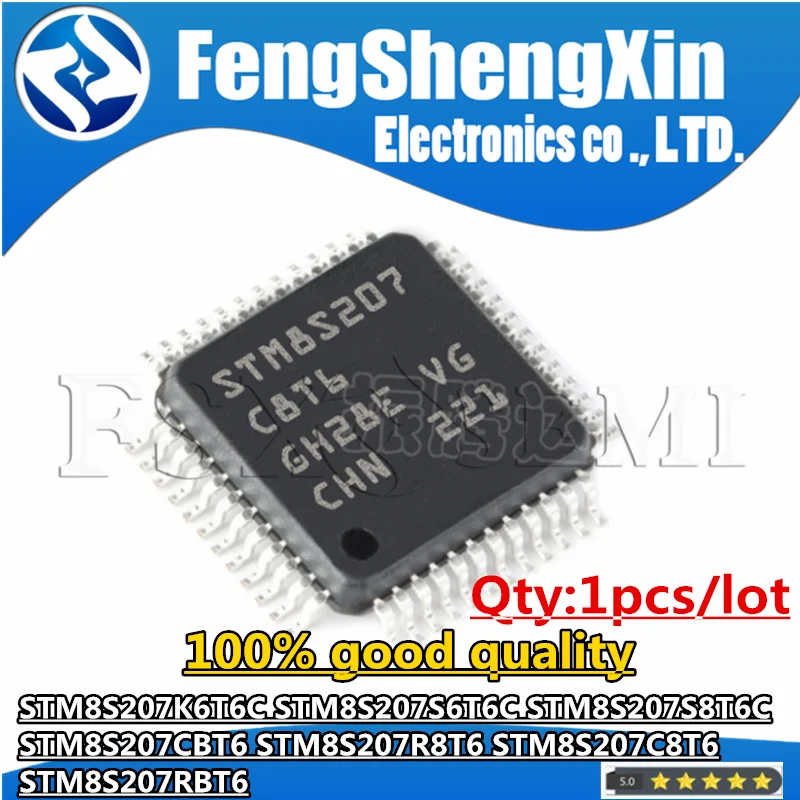 1pcs STM8S207K6T6C STM8S207S6T6C STM8S207S8T6C STM8S207CBT6 STM8S207R8T6  STM8S207C8T6 STM8S207RBT6 Chips