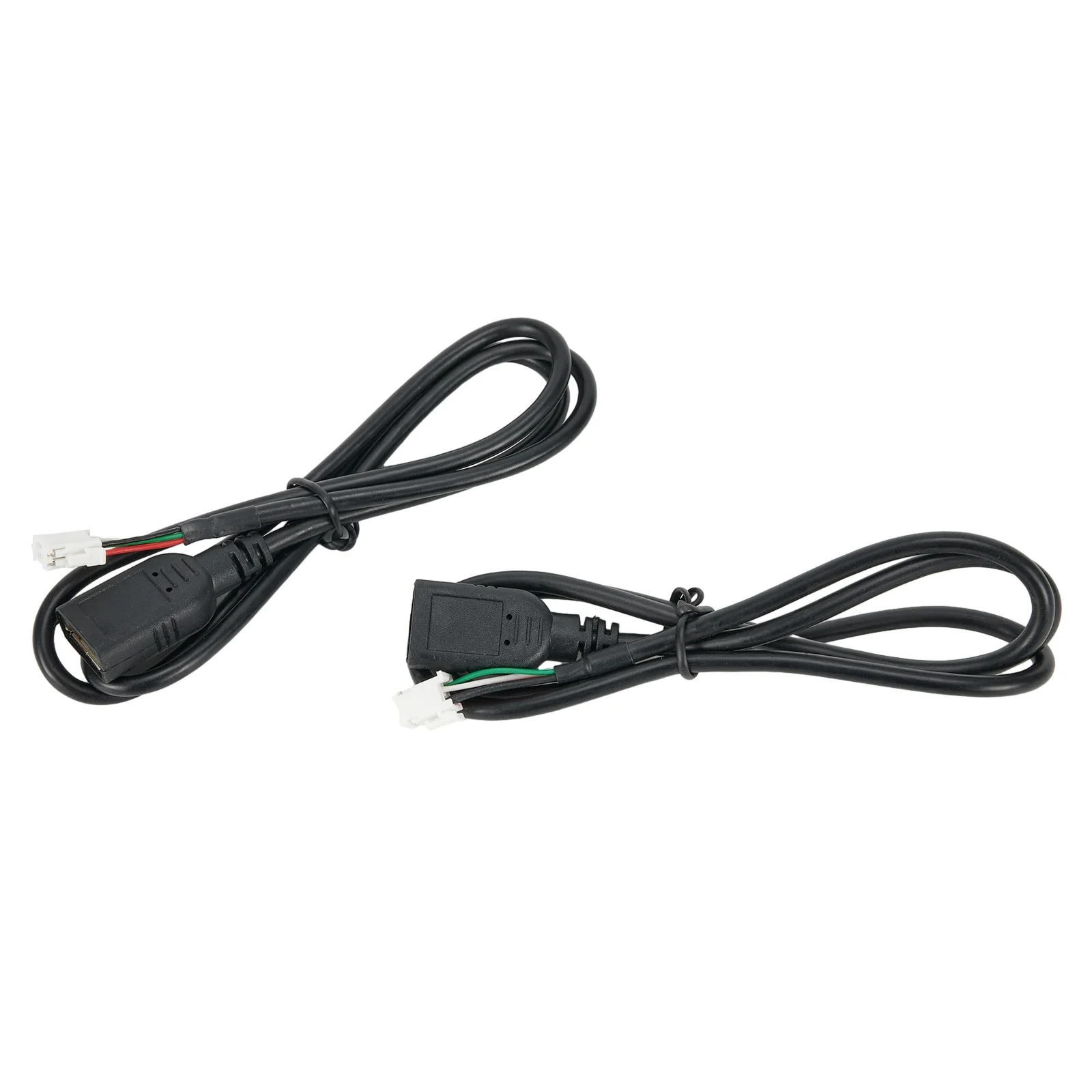 2Pcs Replacement Car USB Extension Cable Adapter 4Pin+6Pin Car Radio Stereo Black High Quality Car Accessories