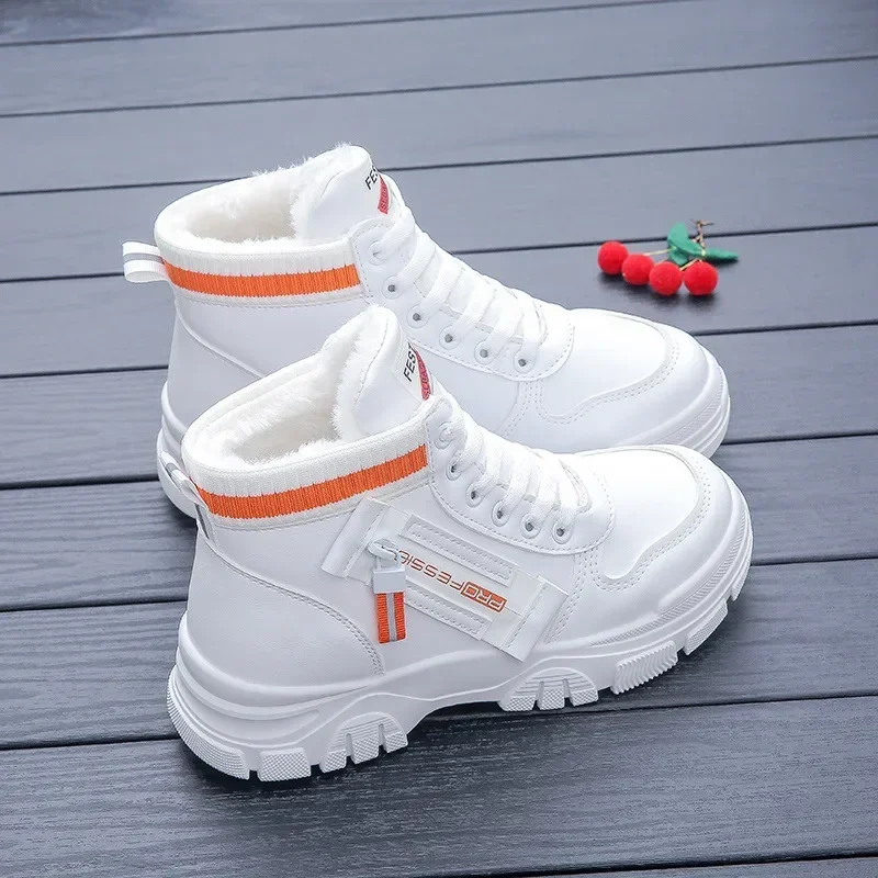 Winter Women Cotton Shoes Plush Thick Warm Booties Woman 2023 Female Comfortable Boot High Top Sneakers Snow Short Boots 35-40