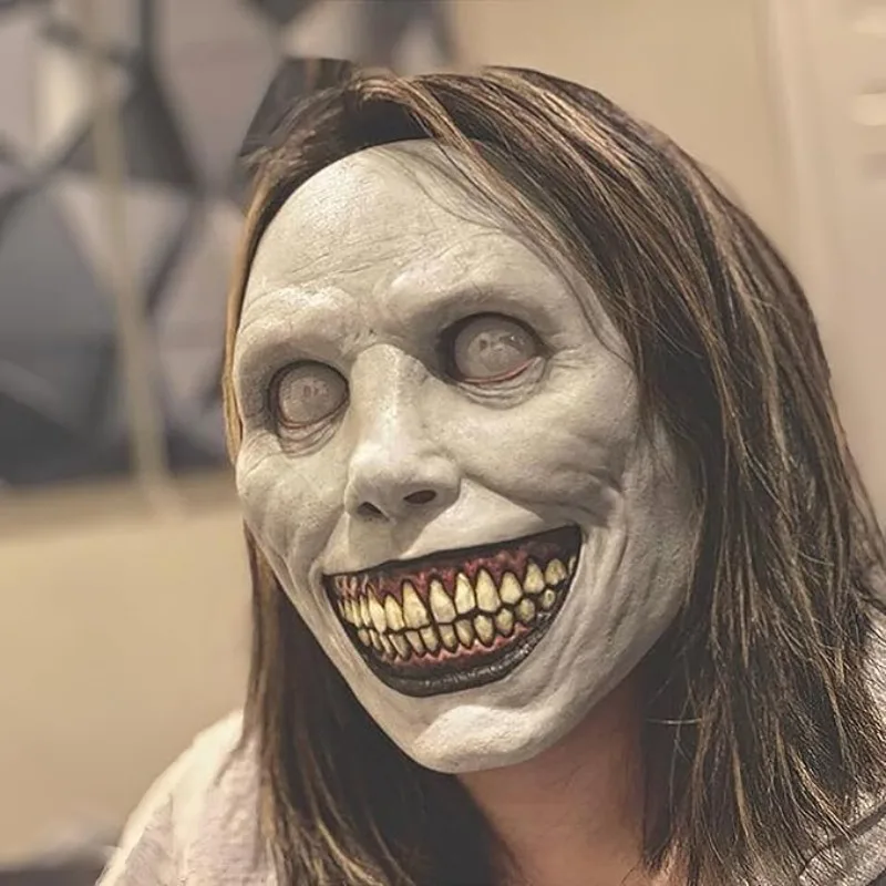 

Adults Halloween Scary Mask Cosplay Realistic and Durable Latex Creepy Horror White Green Mask for Women Men Horror Party Props