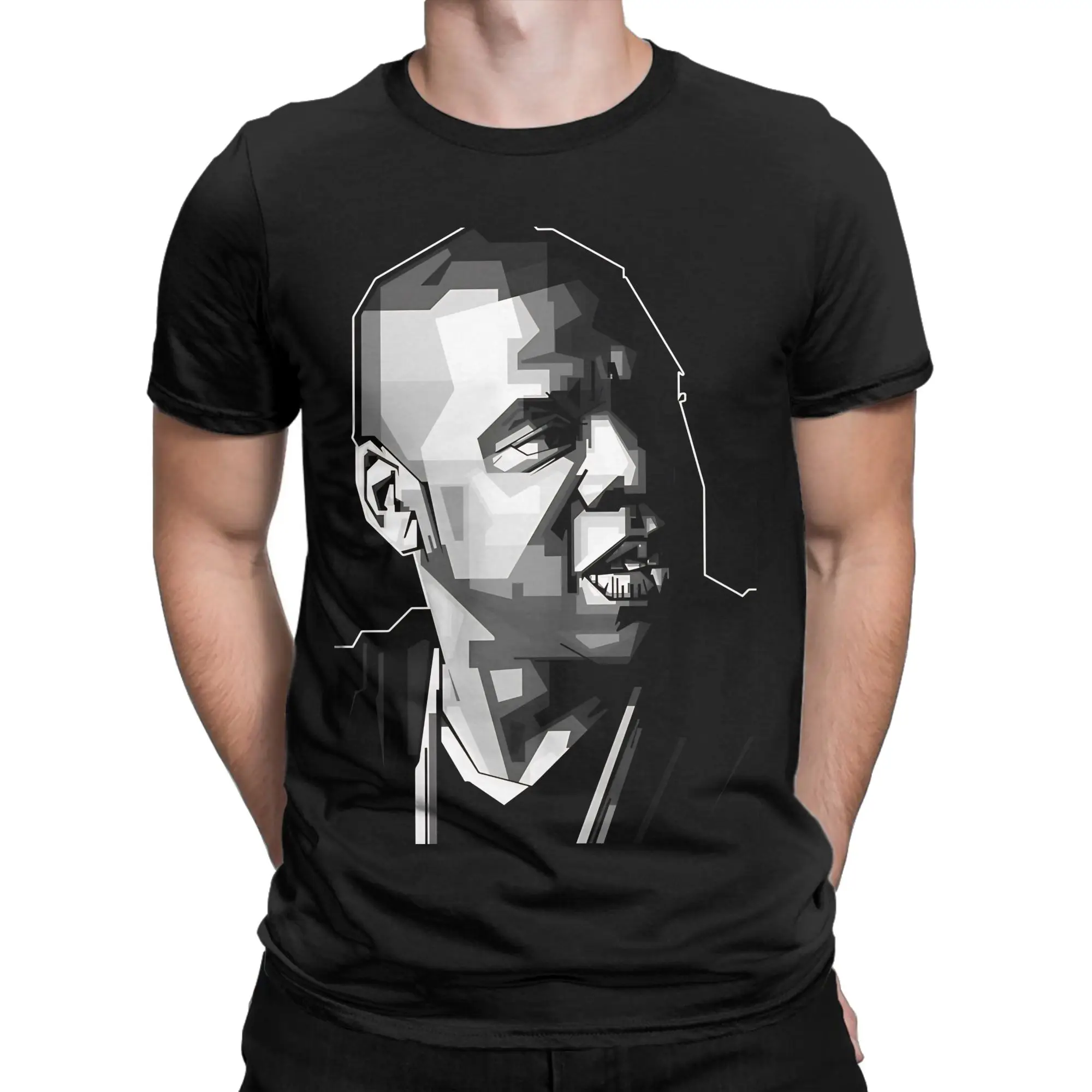 Jay z grayscale  Classic Shirt Novelty 100% Cotton T-Shirt Jay-z Tops Tees For Men