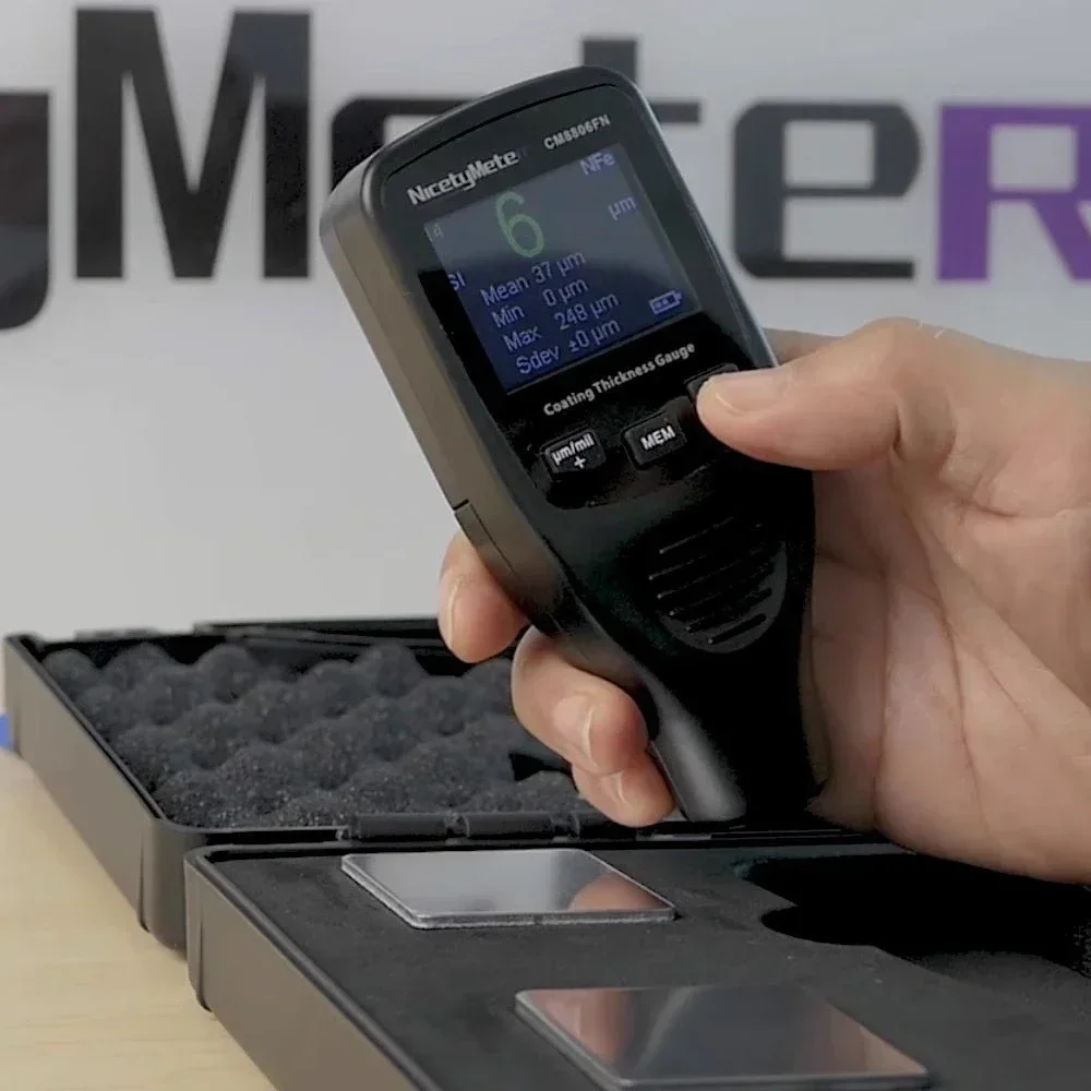 Digital Coating Thickness Gauge Meter TFT LCD Car Body Auto Paint Coating Tester 50mil 1250um Fe NFe Mil/um Backlight