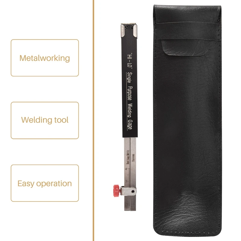 AC62-Welding Inspection Scale Small Height Gauge Hi-Lo Dedicated Internal Welding Ruler Metric Size N19