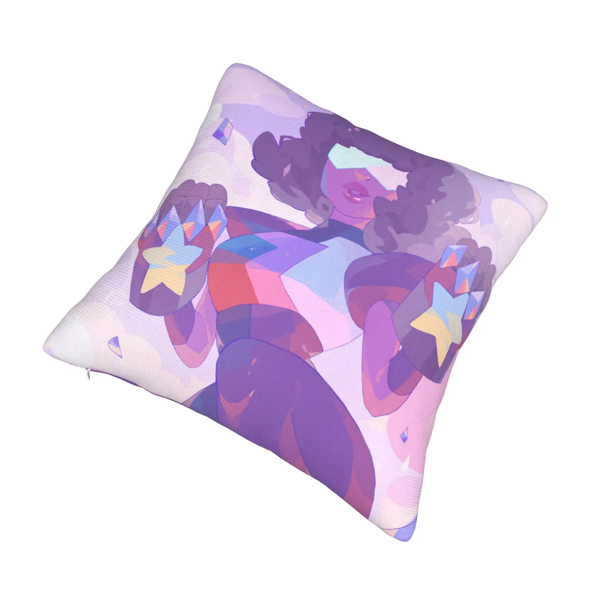 Nordic Steven Universe Cushion Cover for Sofa Soft Cartoon Amethyst Pillow Case for Living Room