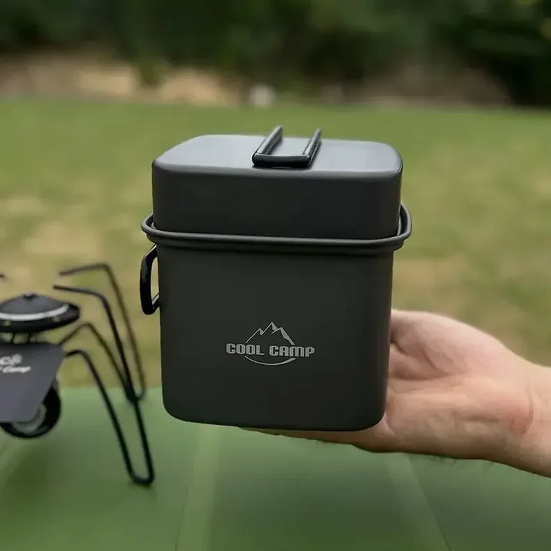 Outdoor Camping Square Pot Fol - Camping Cooking And Cutlery Set review and price