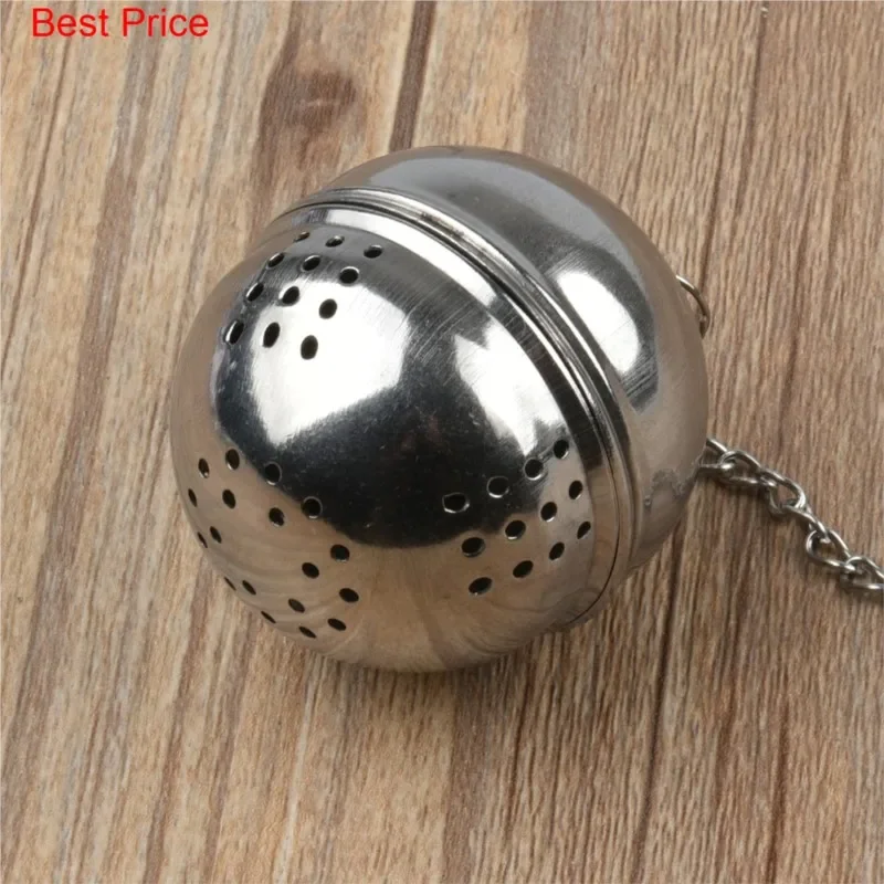 

50Pcs Stainless Steel Ball Tea Leak Ball Tea Leak Mesh Filter Strainer Tea Infuser with Rope Chain Home Kitchen Tools New